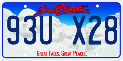 SD license plate 93UX28