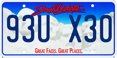 SD license plate 93UX30