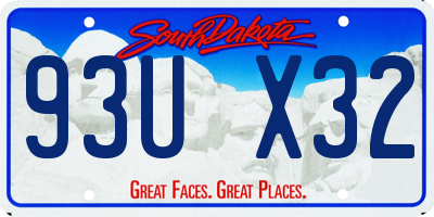SD license plate 93UX32