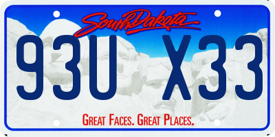 SD license plate 93UX33