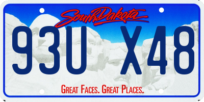 SD license plate 93UX48