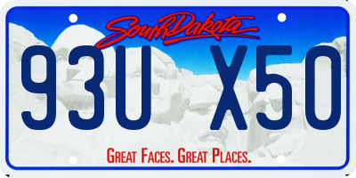 SD license plate 93UX50