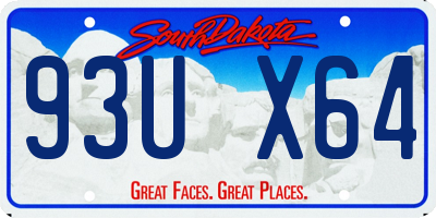 SD license plate 93UX64