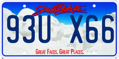 SD license plate 93UX66