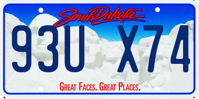 SD license plate 93UX74