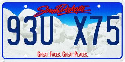 SD license plate 93UX75