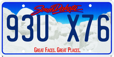 SD license plate 93UX76