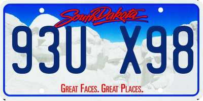 SD license plate 93UX98
