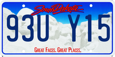 SD license plate 93UY15