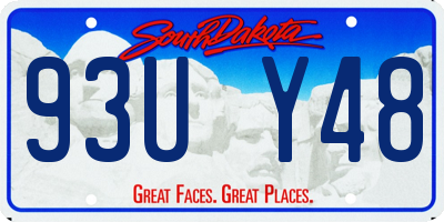 SD license plate 93UY48