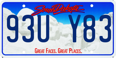 SD license plate 93UY83