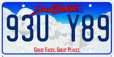 SD license plate 93UY89