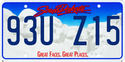 SD license plate 93UZ15