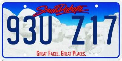 SD license plate 93UZ17