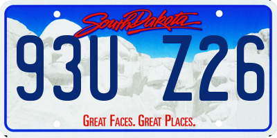 SD license plate 93UZ26