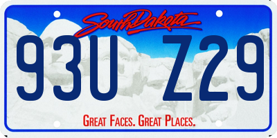 SD license plate 93UZ29