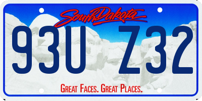SD license plate 93UZ32