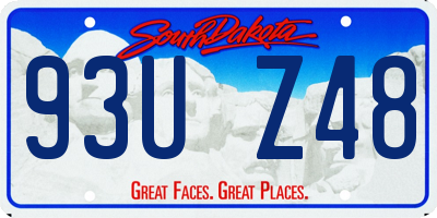 SD license plate 93UZ48