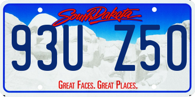SD license plate 93UZ50