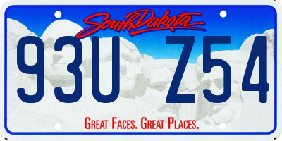 SD license plate 93UZ54