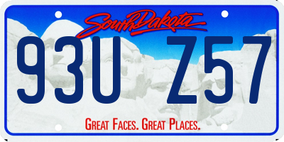 SD license plate 93UZ57