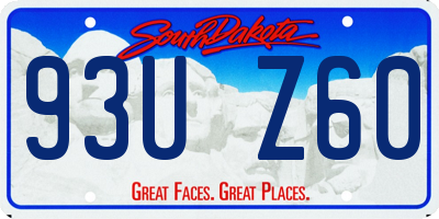 SD license plate 93UZ60
