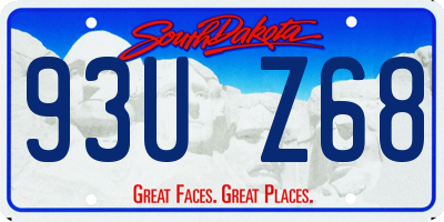 SD license plate 93UZ68