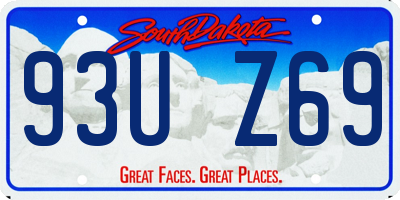 SD license plate 93UZ69