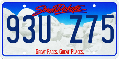 SD license plate 93UZ75