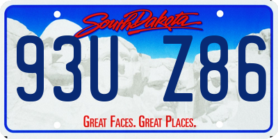 SD license plate 93UZ86