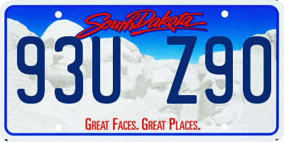 SD license plate 93UZ90