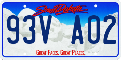 SD license plate 93VA02