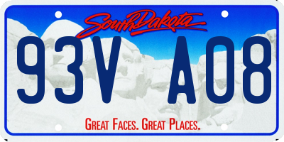 SD license plate 93VA08