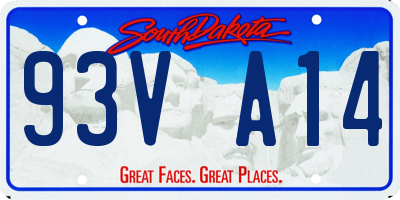 SD license plate 93VA14
