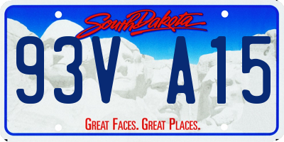 SD license plate 93VA15