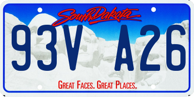 SD license plate 93VA26