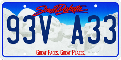 SD license plate 93VA33