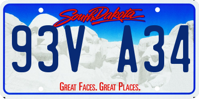 SD license plate 93VA34