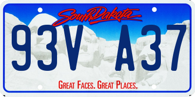 SD license plate 93VA37
