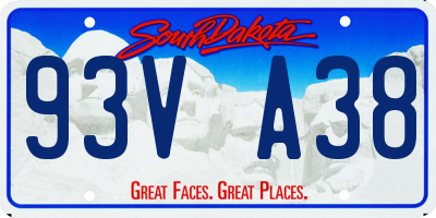 SD license plate 93VA38