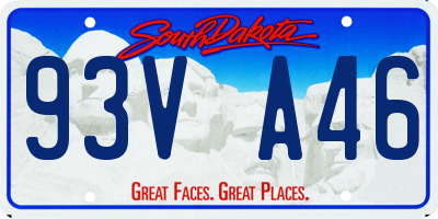SD license plate 93VA46