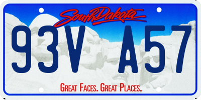 SD license plate 93VA57