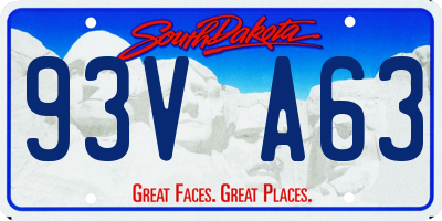SD license plate 93VA63