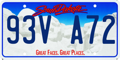 SD license plate 93VA72