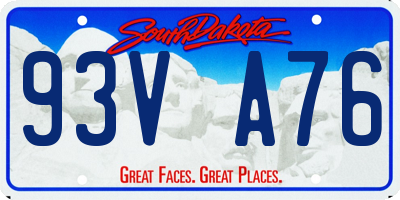 SD license plate 93VA76
