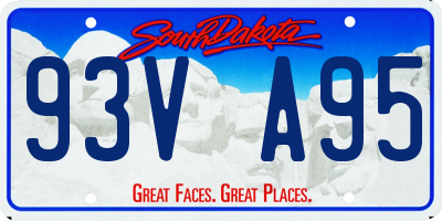SD license plate 93VA95