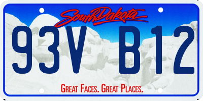 SD license plate 93VB12