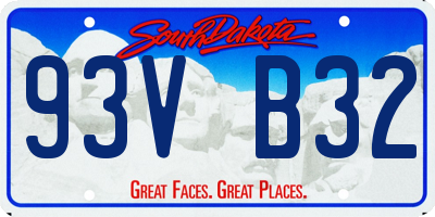SD license plate 93VB32