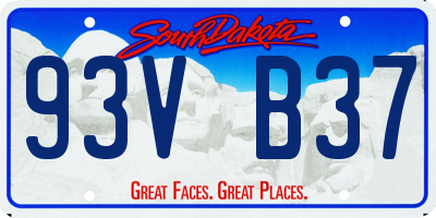 SD license plate 93VB37
