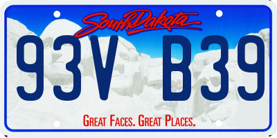 SD license plate 93VB39